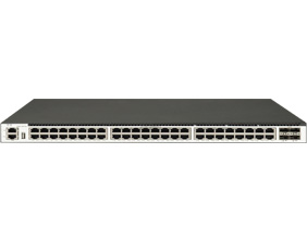 48 個 1GE Base-T 端口，4 個 10GE SFP+端口，三層以太網交換機